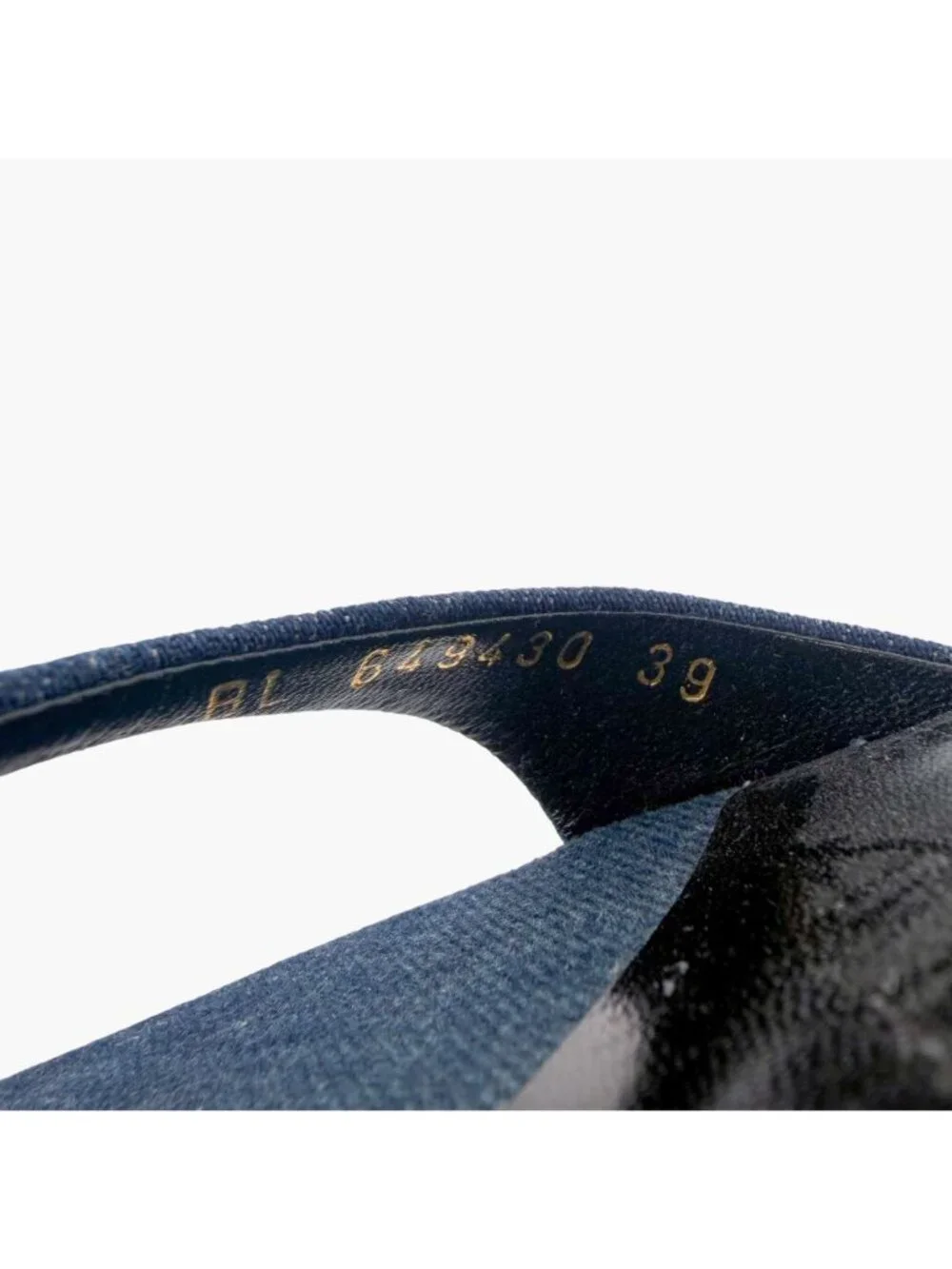 Saint Laurent Bea 105 Denim Sandals Heels Size 39 US 9 Blue Jean Ankle Strap